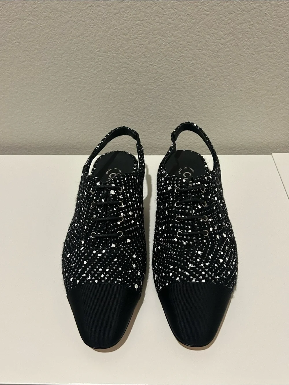 Chanel 20B Lace-up slingbacks